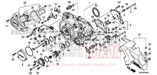 RIGHT CRANKCASE COVER (VFR1200XD/XDA/XDS) VFR1200XDH de 2017